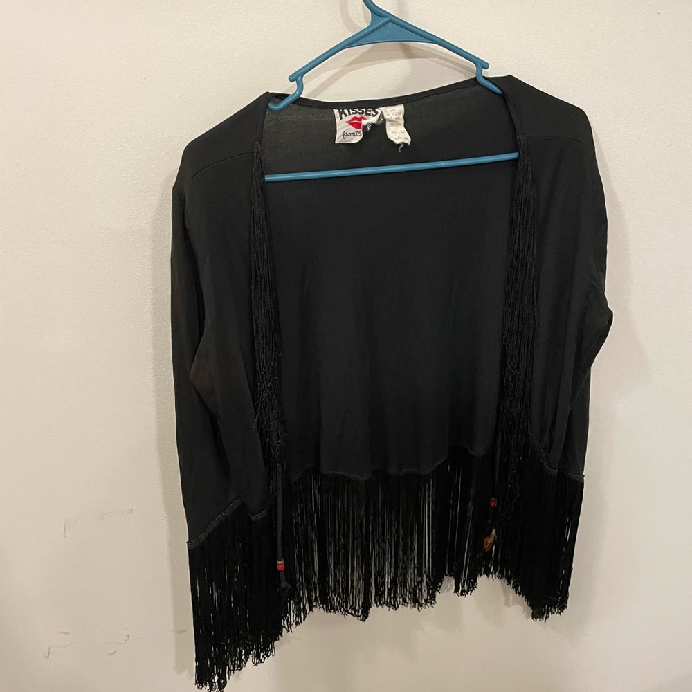 VINTAGE Black Sleeved Cardigan